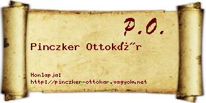 Pinczker Ottokár névjegykártya