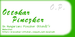 ottokar pinczker business card